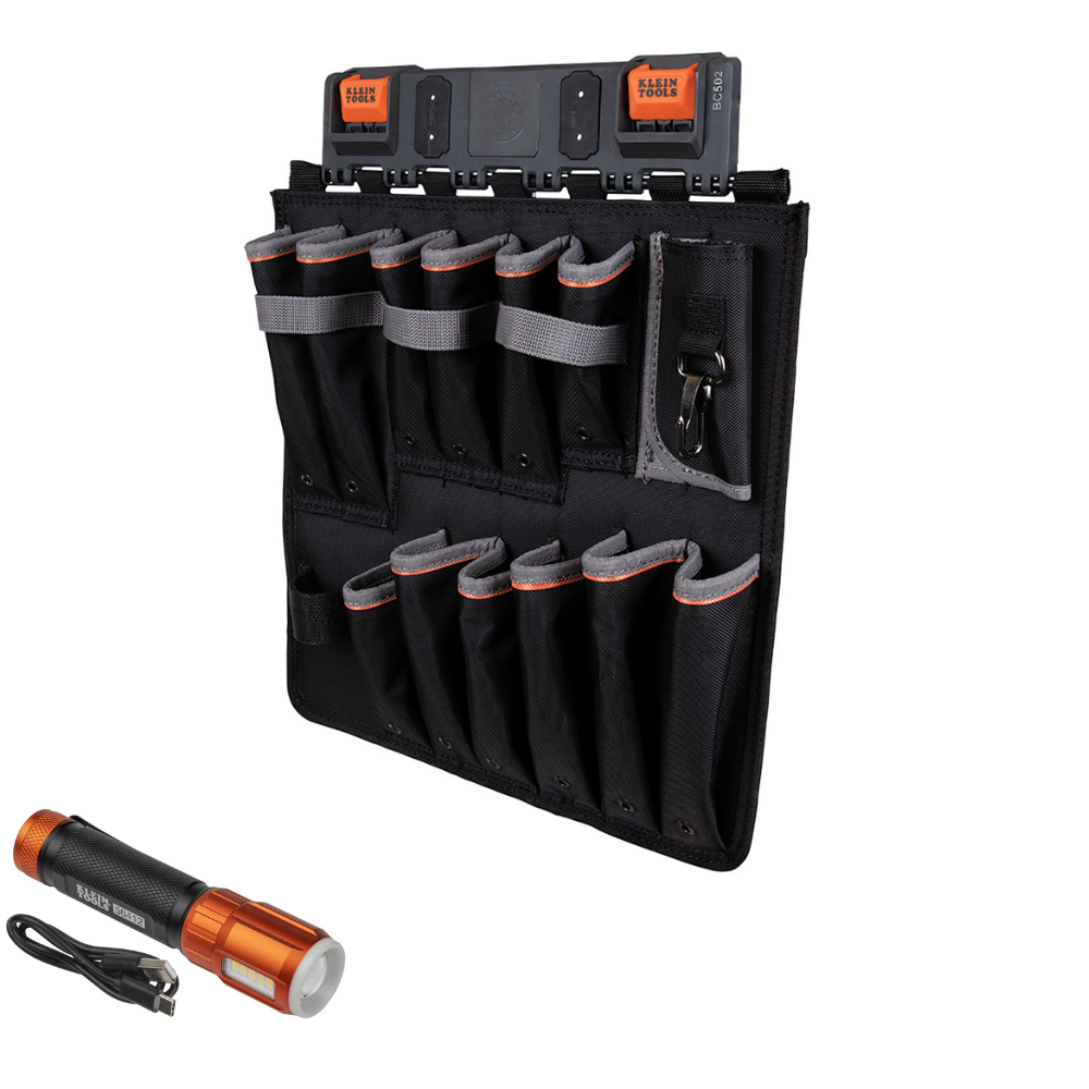 Klein Tools Tool Apron Storage Module for Klein Bucket Work Center with Free Flashlight from GME Supply